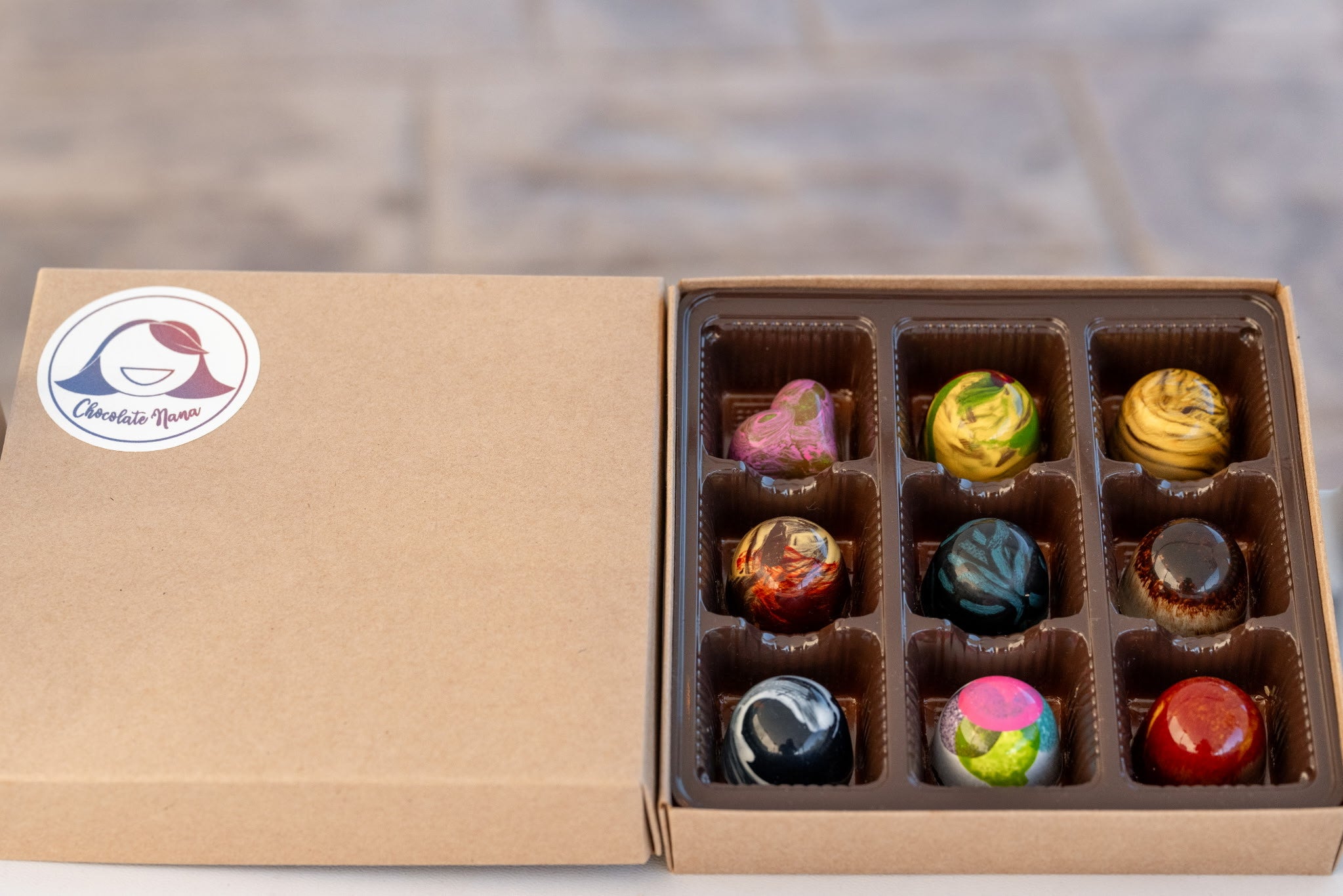 9 piece bonbon variety box – Chocolate Nana